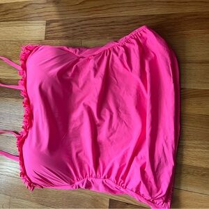 La Blanca  Pink Ruffled SwimTop